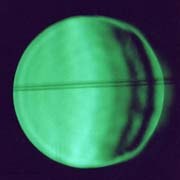 Тень нити на зеркале